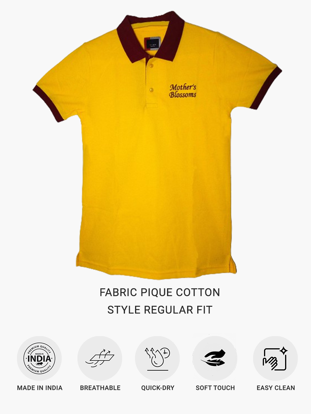 Pique Polo Tshirt Yellow 3.jpg